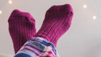 Cabel Knit White Socks