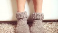 Slate Grey Knit Socks