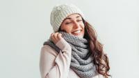 Winters Blue Chunky Knit Hat 