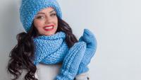 Winters Blue Chunky Knit Hat 