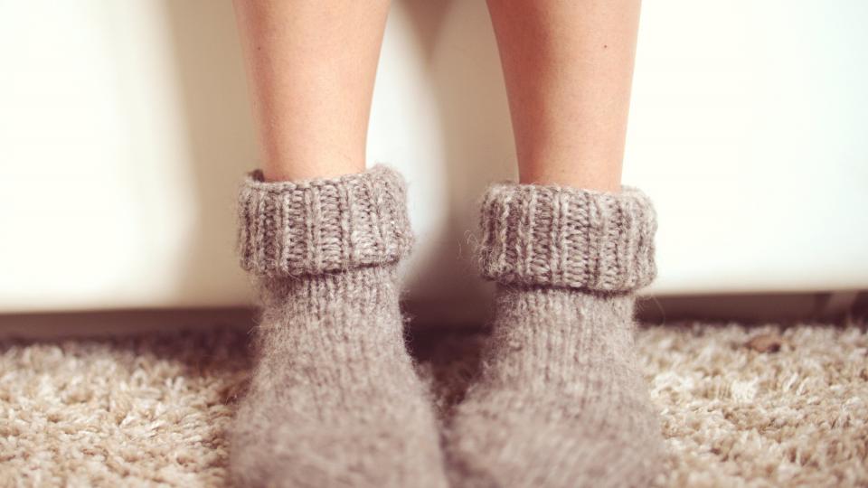 Slate Grey Knit Socks