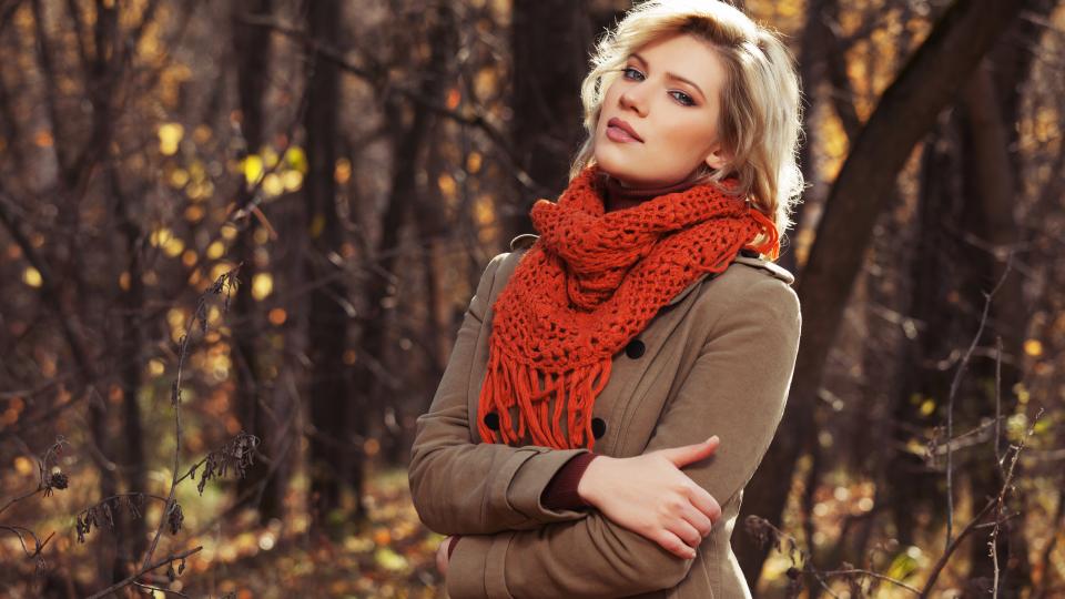 Ruby Red Knit Scarf