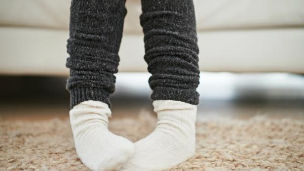 Cabel Knit White Socks